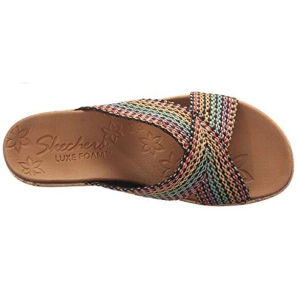 Sketchers Cork Wedge Slides Size 9 - Picture 9 of 12